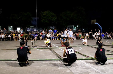 广西TIYU郁江校区竹竿舞晚会